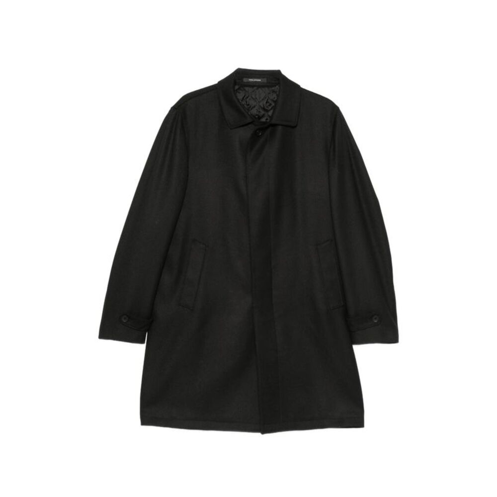 Tagliatore Black Coats - Single Breasted Coats Men